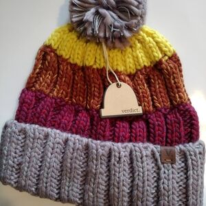 Colorful Knit Pom-Pom Beanie